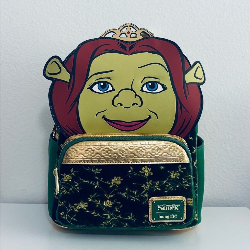 Loungefly Shrek Fiona Green and Gold Backpack